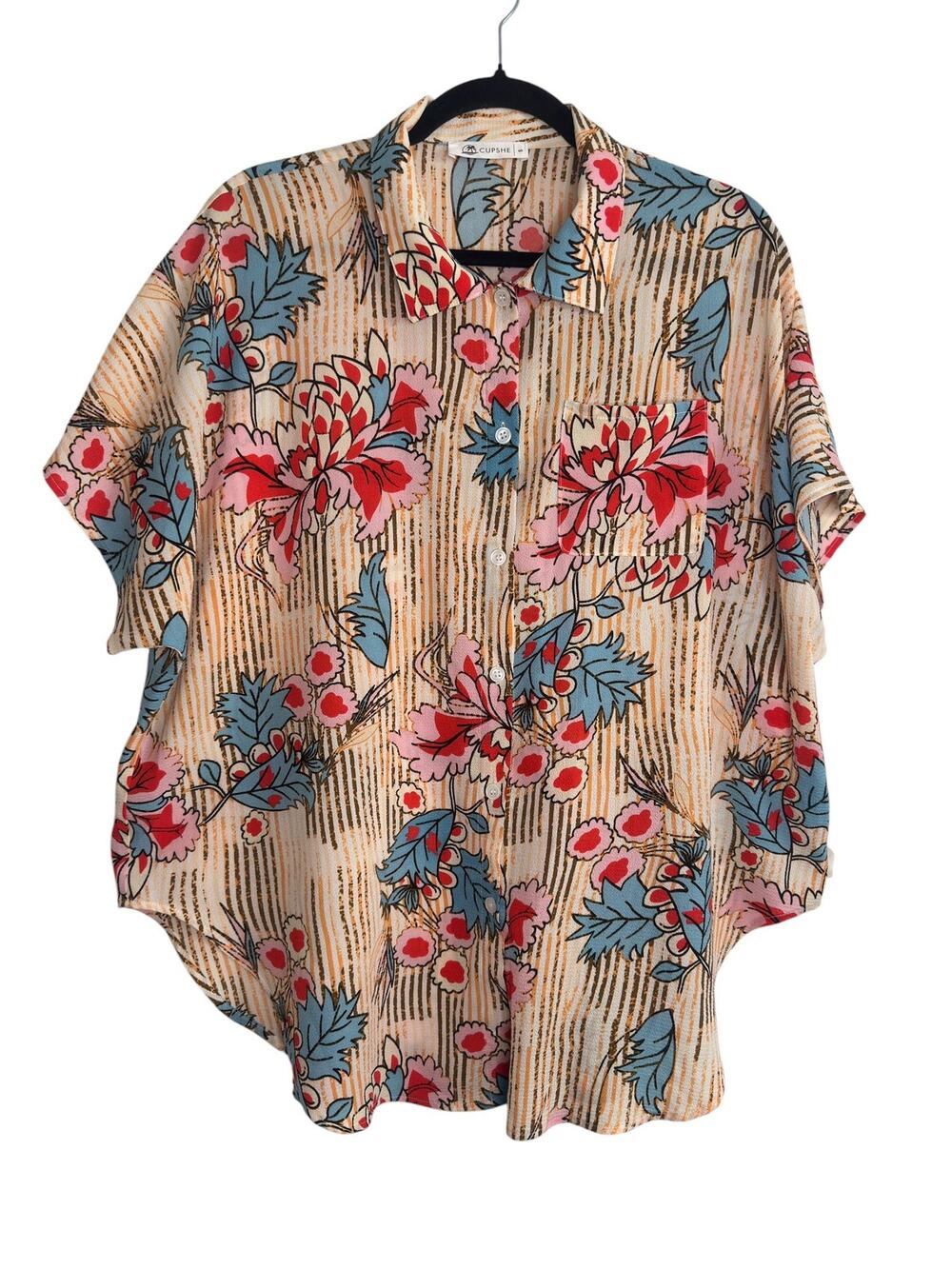 Multicolor Floral Print Polyester Top